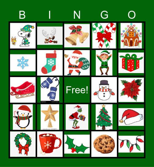He Pu Christmas Bingo Card