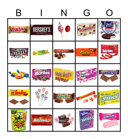 Candy Bingo Card