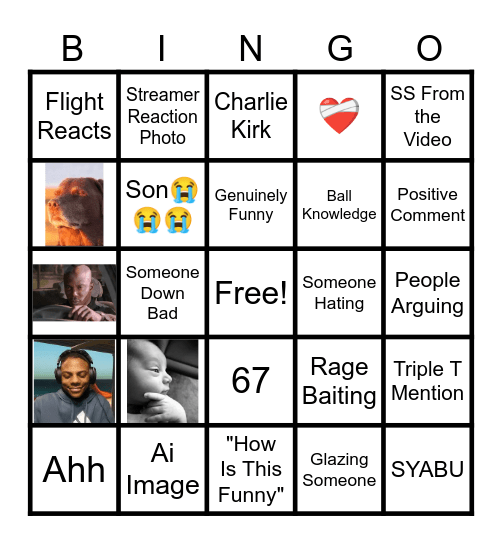 TikTok Comment Bingo Card