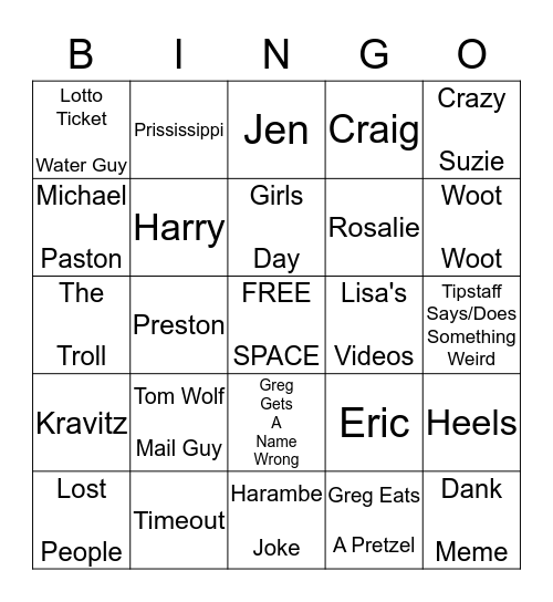 Courthouse Bingo Card