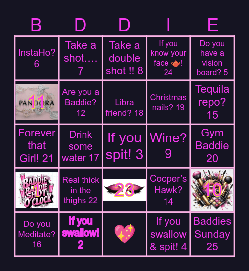 BADDIE BINGO Card