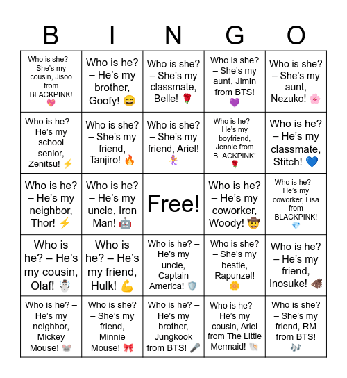 B9 L18 Who is she? – She’s my friend, Minnie Mouse! 🎀 Bingo Card