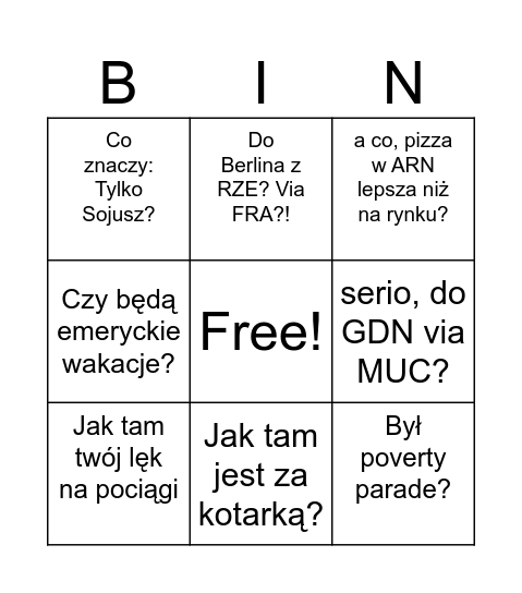 Bingo Card