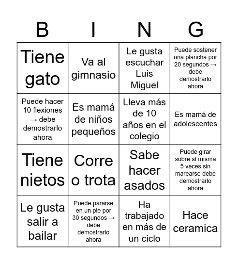 Colegio Huelen 2026 Bingo Card