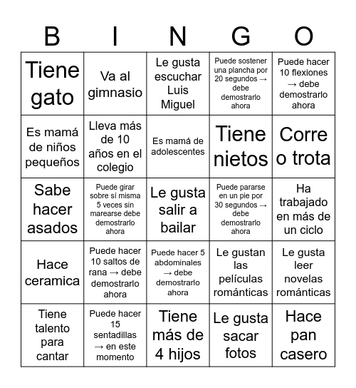 Colegio Huelen 2026 Bingo Card