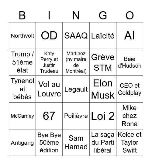 Bye Bye 2025 Bingo ❄️ Bingo Card