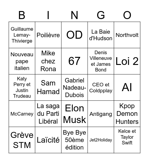 Bye Bye 20205 ❄️ Bingo Card