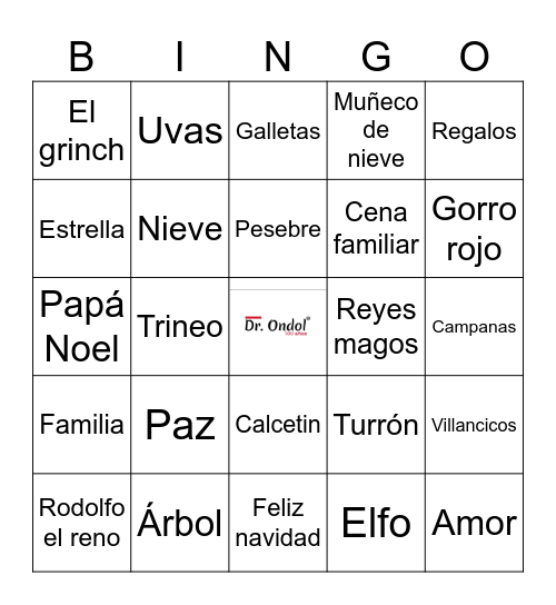BINGO NAVIDEÑO Bingo Card
