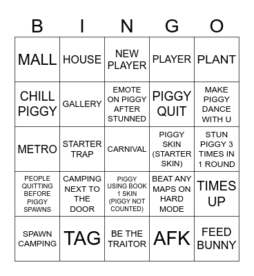Ultimate piggy book 1 bingo Card