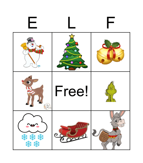Adapted Christmas Singo Bingo Card