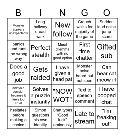 ScaredyChlo SOMA bingo! Bingo Card
