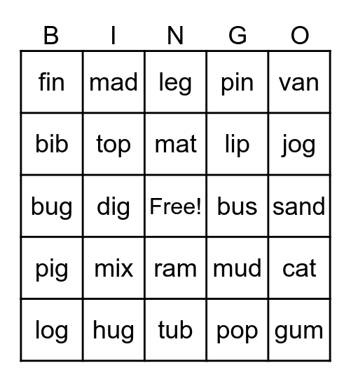 EYE LEVEL Bingo Card