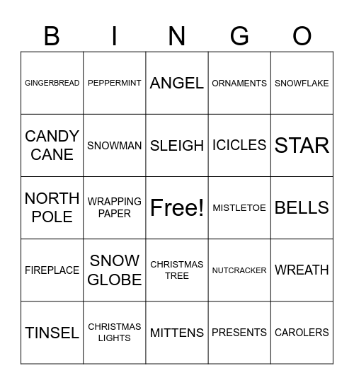 Cardiac Crew Holiday Bingo Card