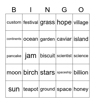 Bingo Card
