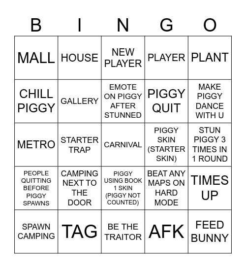 Ultimate piggy book 1 bingo Card