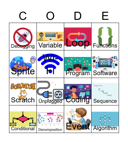 Coding Bingo Card