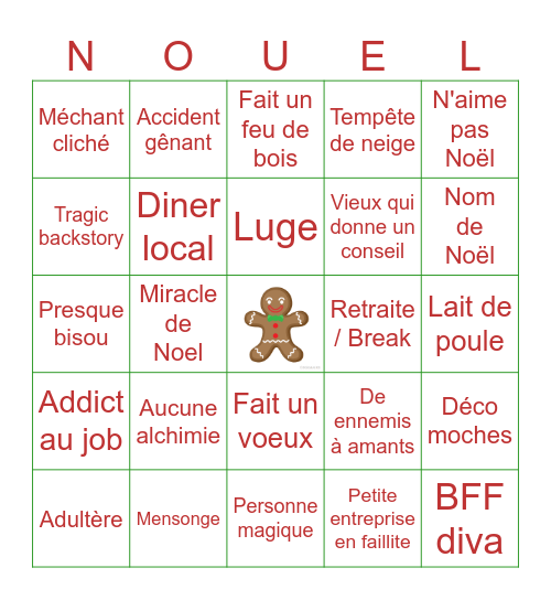 Bingo de Nouel Bingo Card
