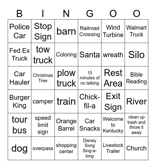 To the Ark we go! Bingo Card