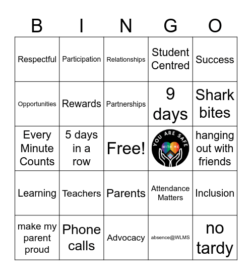 Attendance Bingo Card