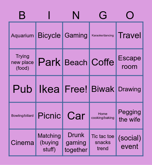 Łuki and Karp dates 2026 Bingo Card