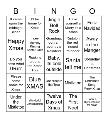 2025 XMAS Bingo Card