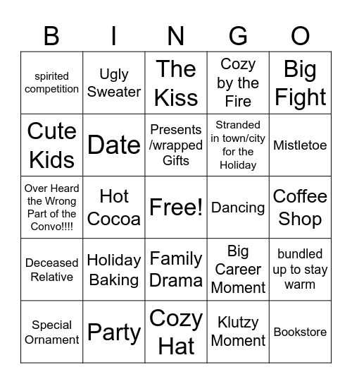 Netflix Holiday Bingo Card