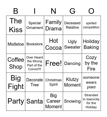 Netflix Holiday Bingo Card