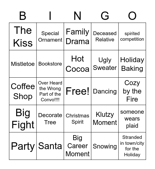 Netflix Holiday Bingo Card