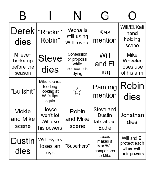 ST Vol 2 Bingo Card