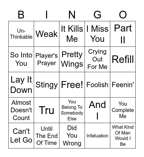 The Forgotten Gems Bingo Card