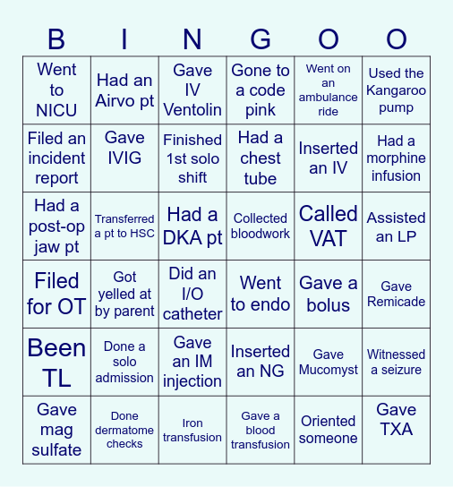 CIU BINGO Card