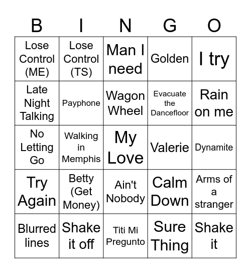 2025 BINGO BANGERS Bingo Card
