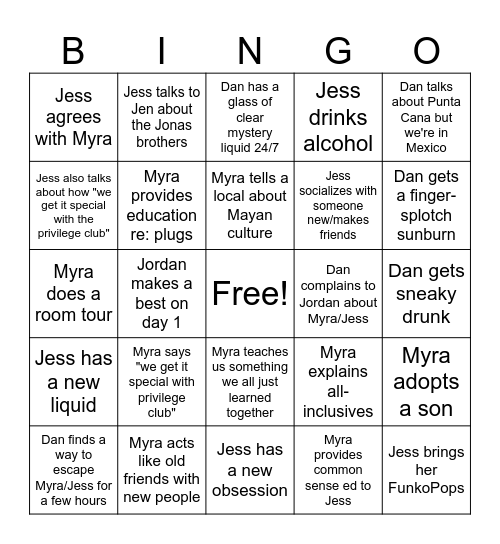 Audet Mexican Christmas Bingo Card