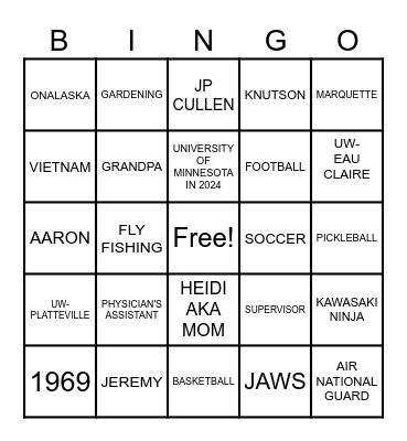 CHRISTMAS 2025 BINGO Card