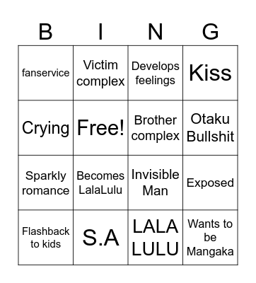 Love Stage Bingo Card