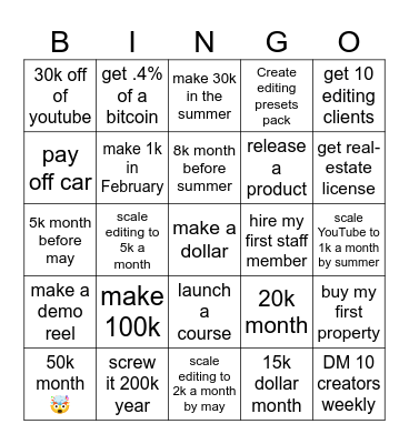 business bingo Card