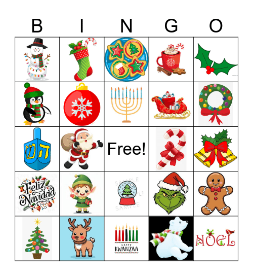 Holiday Bingo Card