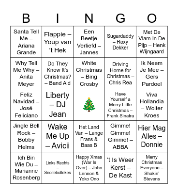 Kerstbingo Card