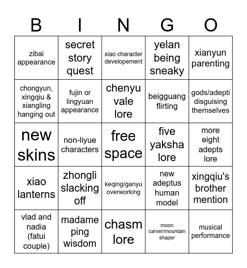 lantern rite Bingo Card