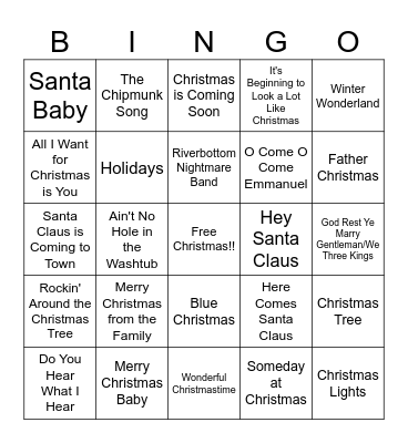 zChristmas Cheer! Bingo Card
