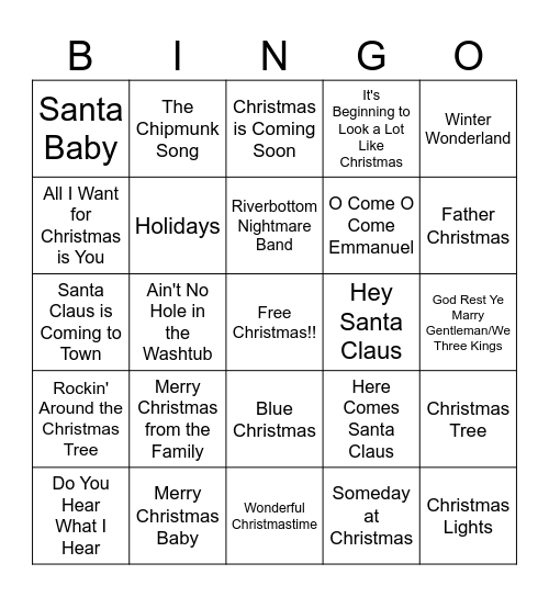 zChristmas Cheer! Bingo Card