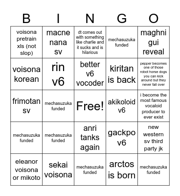 dont you love me? Bingo Card