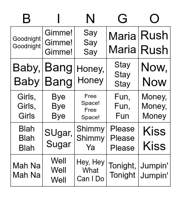 zDid Somebody Say Repeat? Bingo Card