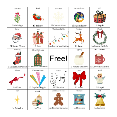 Christmas Loteria Bingo Card