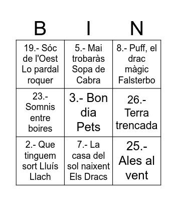 Bingo musical per la Salas Bingo Card