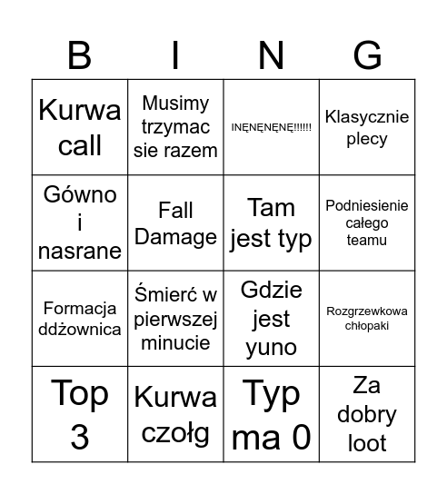 BF6 Bingo Card