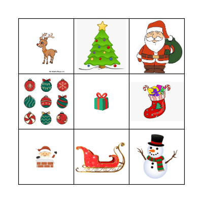 CHRISTMAS Bingo Card