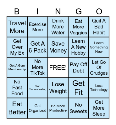 Failed Resolutions Bingo Card