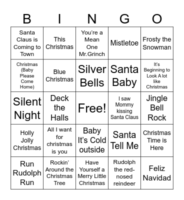 Christmas Bingo Card