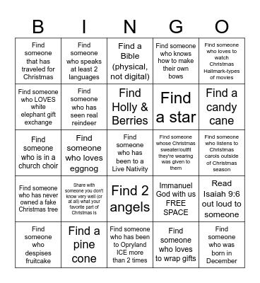 🎄Christmas Adam 2025 🎄 Bingo Card